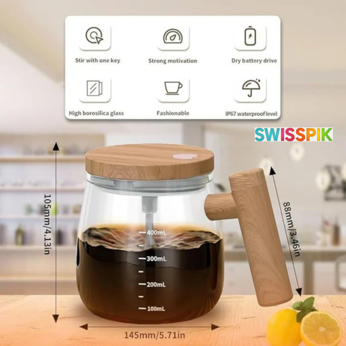 Electric Self Mixing Coffee & Protein Shake Mug